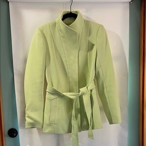 Reiss Women's Light Green Belted Coat